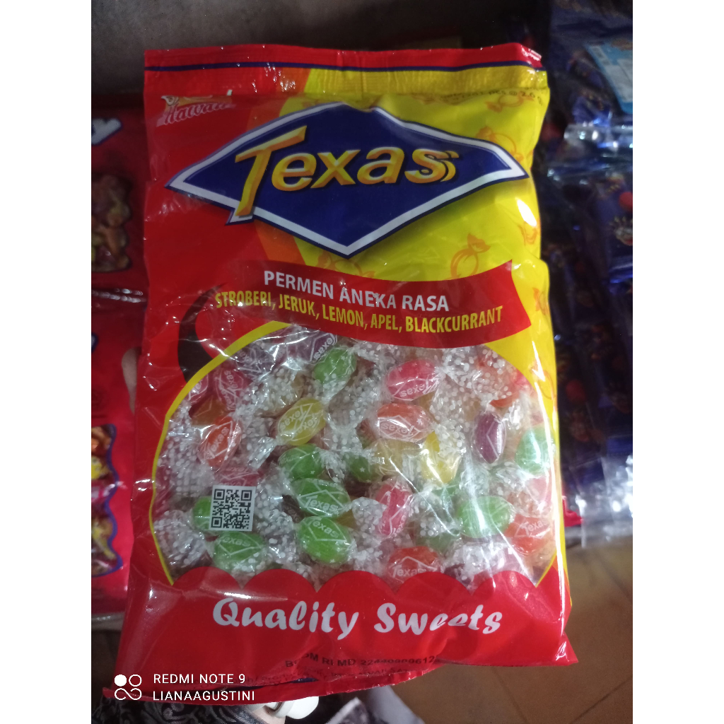 

Permen Texas Aneka Rasa Stroberi Jeruk Lemon Apel Blaccurrent Permen Liliput 525gr