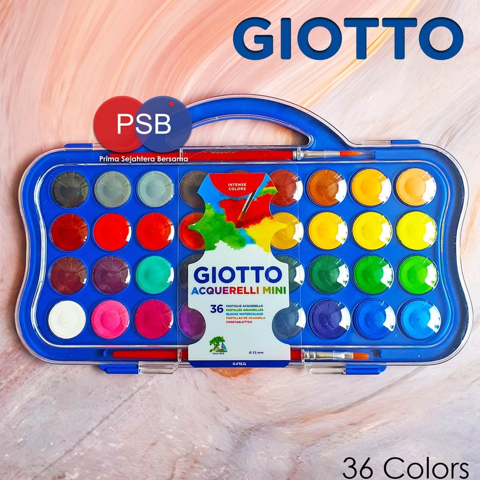 

Paling Popular Giotto Acquerelli mini 36 Warna Cat Air Giotto Set 36 D 23mm
