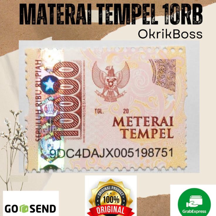 

Barang keren Meterai Asli 1 tempel Rp1 Original