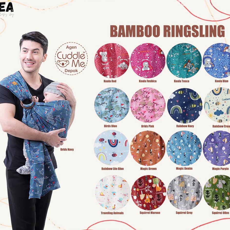 Gendongan Bayi CuddleMe Bamboo Sling  Cuddle Me Ring Sling