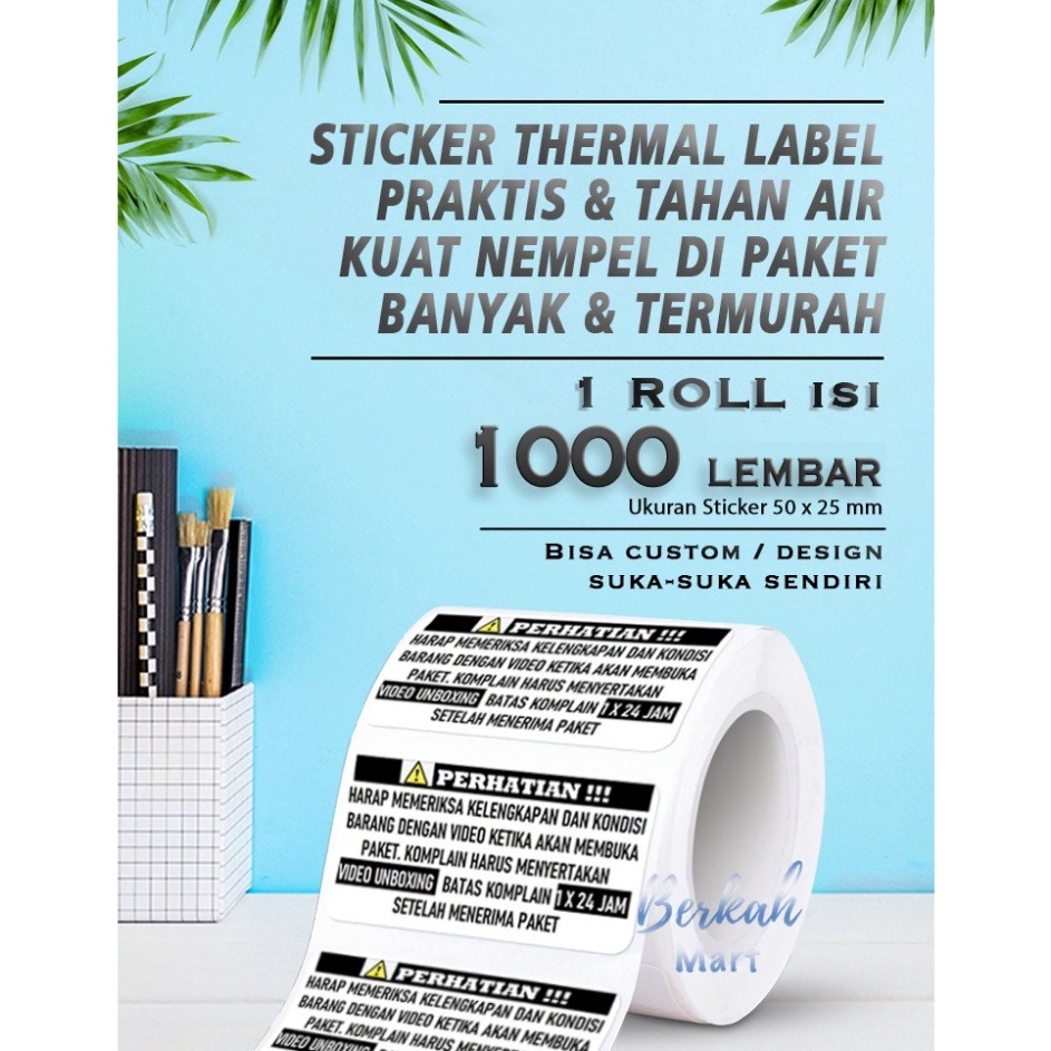 

Laris STIKER LABEL UNBOXING BUKA PAKET REQUEST STICKER FRAGILE BARANG MUDAH PECAH 1 LEMBAR Uk 5 mm x 25 mm STIKER THERMAL TEMPEL TERMAL not RESI 1 x 15 18