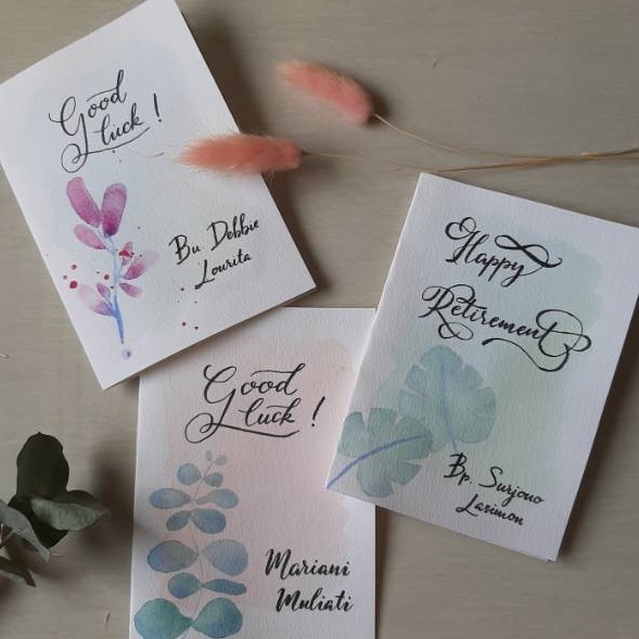 

Terkini Kartu Ucapan Handmade Watercolor Lettering