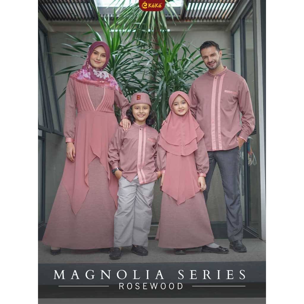 New arrival Gamis Sarimbit Keluarga Keke Magnolia Rosewood