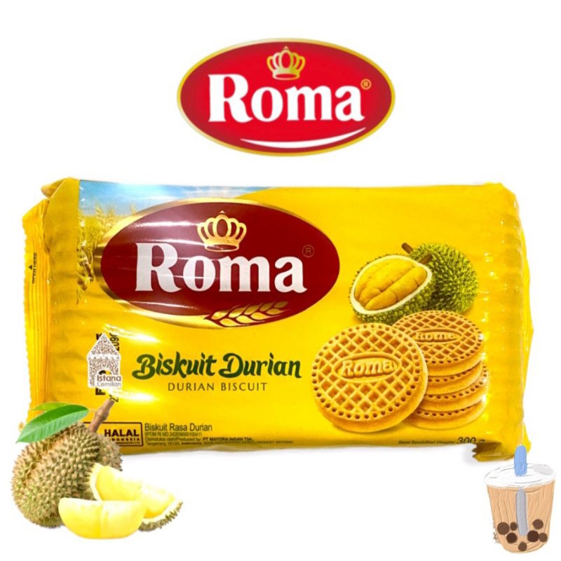 

Biskuit Roma Kelapa Durian 300 Gram