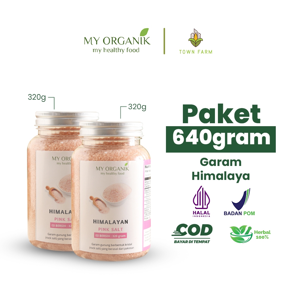 

My Organik Paket 2in1Garam Himalaya Original Asli Organik Himalayan Pink Salt Premium Garem Himalayan Salt Himsalt Organic MPASI Untuk Diet Sehat Asli Himalayan Salt