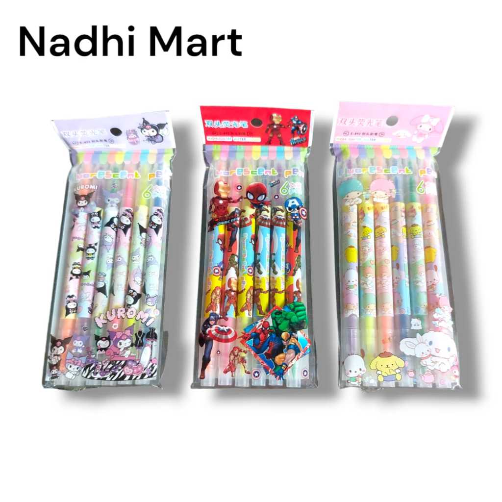 

HIGLIGHTER 6W E-892 / HIGLIGHTER SANRIO 6 WARNA / HIGLIGHTER SET