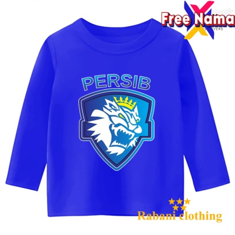 baju persib kaos anak lengan panjang free nama