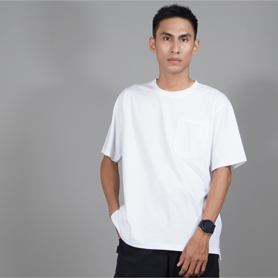 Okechuku DANIEL Baju Kaos Pria Oversized TShirt Kaos Polos Pria Kaos Putih Polos