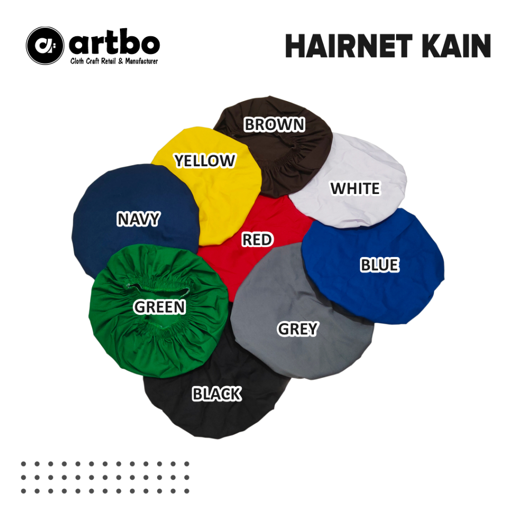 Roselina Delina Hairnet Kain / Penutup Kepala / Nurse Cap / Mob Cap