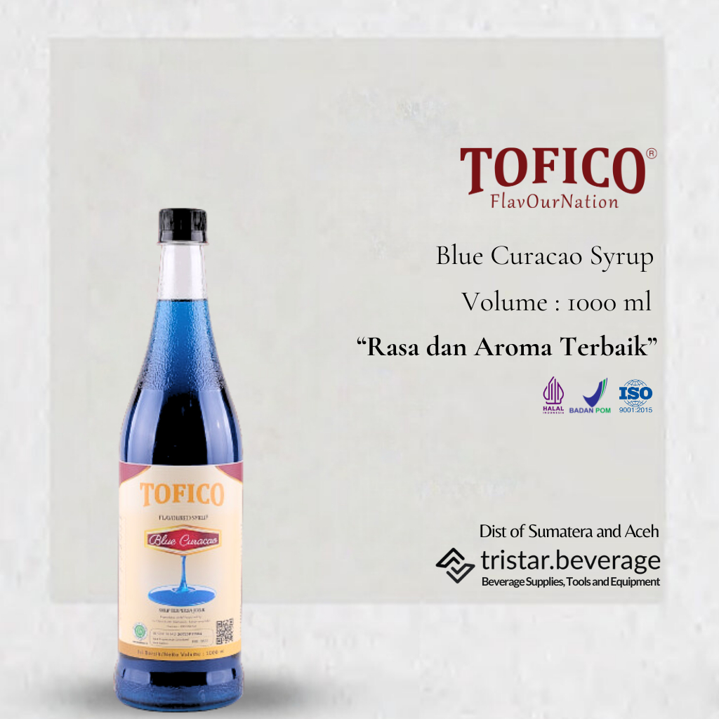 

STOK TERBATAS - Sirup Premium Rasa Blue Curacao - Tofico Syrup 1 Liter