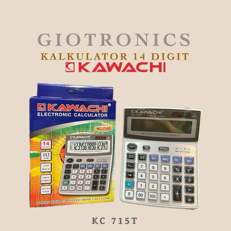 

Kalkulator Electronic 14 Digits KC-715T KAWACHI