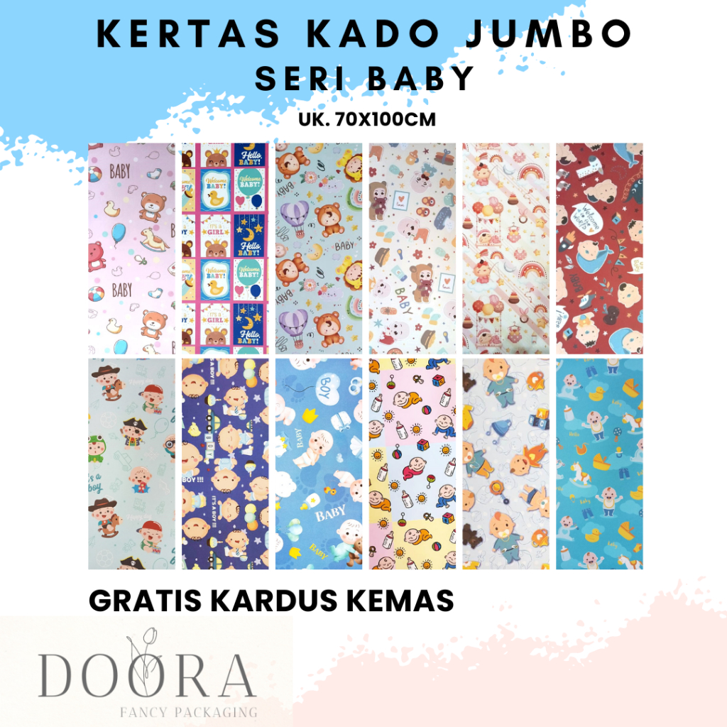

Kertas Kado Wrapping Paper Premium ukuran Jumbo Seri Kids
