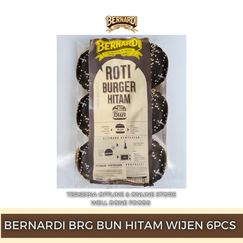 

Bernardi Burger Bun Hitam Wijen 6pcs