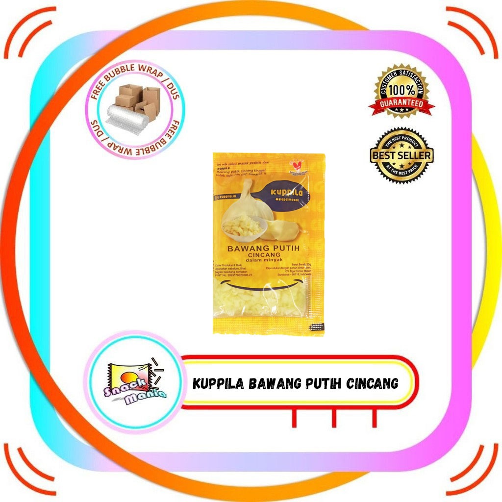 

Kuppila Bawang Putih Cincang Dalam Minyak 20 gr 1 pc ECER Sachet