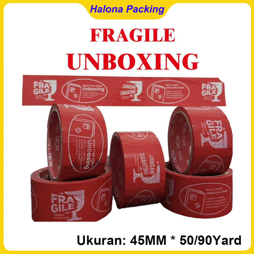 

Lakban fragile Unboxing 45mm x 90 yard / Lakban fragile Unboxing 45mm x 50 yard