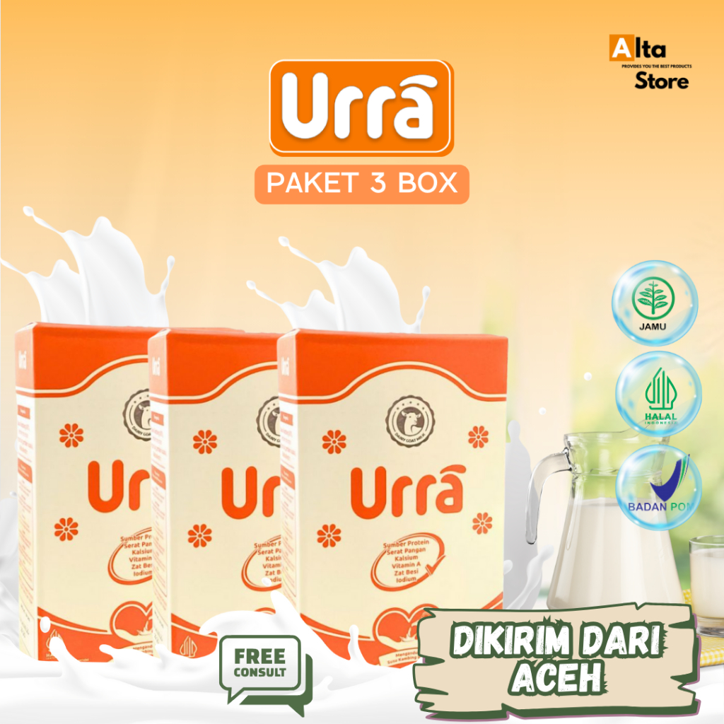 

Susu URRA (3 BOX) - Susu Kambing Saneen Eropa Terbaik 3X Lebih Ampuh Menambah Berat Badan dan Nafsu Makan Anak 100% Original HALAL BPOM Susu Formula Anak dan Bayi Terbaik di Indonesia