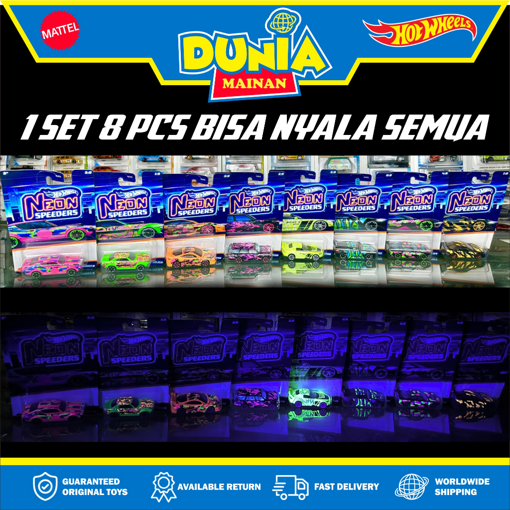 1 SET BISA NYALAAAA|  Hot Wheels Neon Speeders 2024 Series 1 - 70' Toyota Celica - Datsun 510 Wagon 