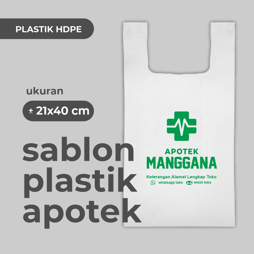 

Sablon Plastik Apotek Custom - Plastik Obat Resep