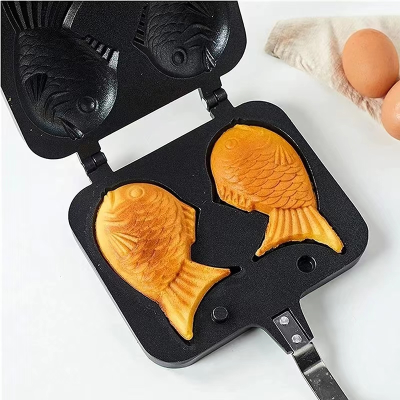 RB Cetakan Kue Waffle Maker PAN Taiyaki Anti Lengket Cetakan Taiyaki Waffle Taiyaki Maker Baking
