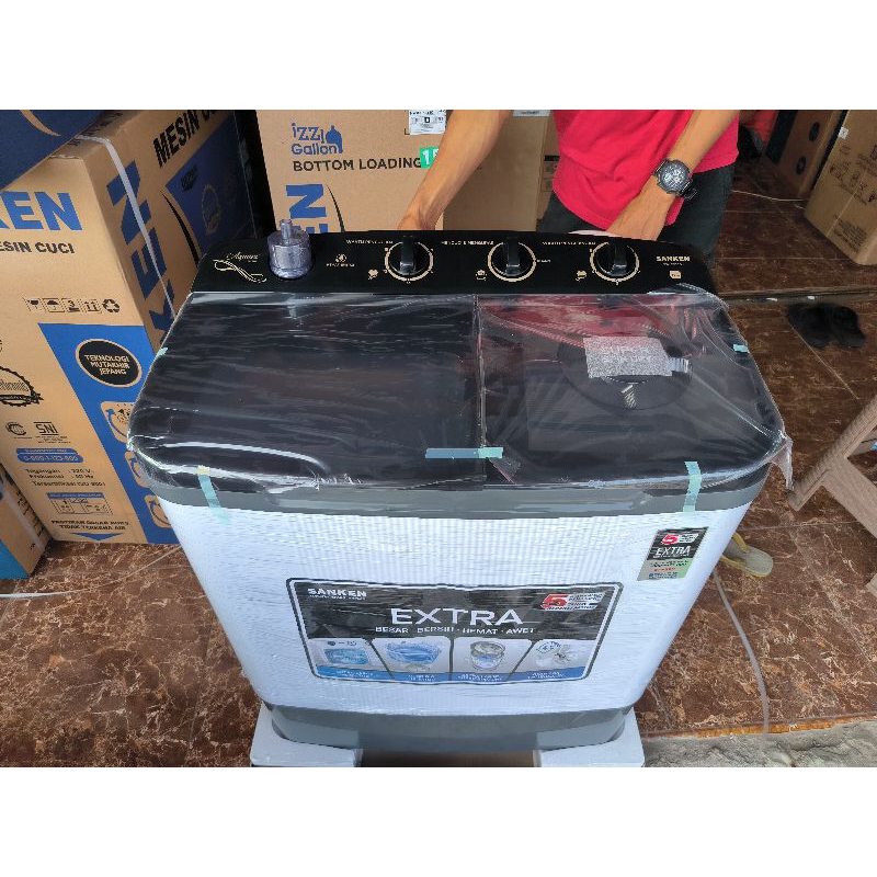 mesin cuci Sanken 8 kg 2 tabung transparan/ mesin cuci Sanken 8900