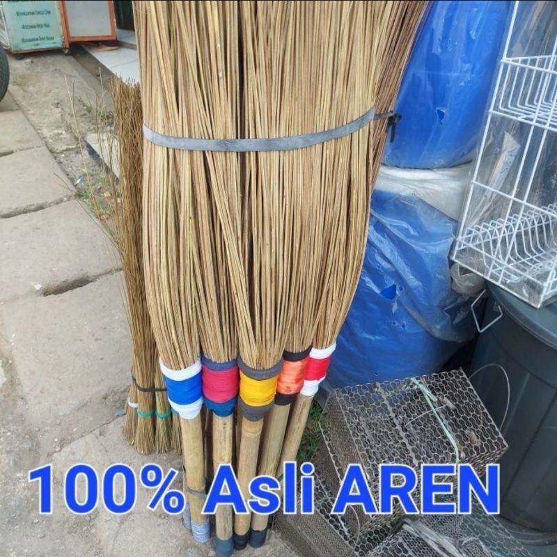 Sapu lidi asli aren gagang panjang