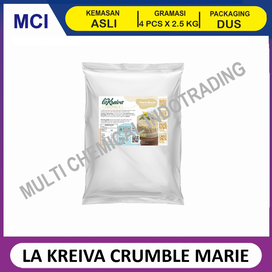 

MARIE BISCUIT - LA KREIVA CRUMBLE FINE TOPPING 2.5 KG - 1 DUS 4 PCS