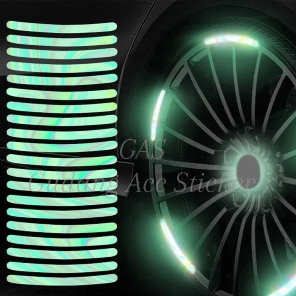 HC STICKER GLOW IN THE DARK / UNTUK VELG KENDARAAN SET 20pc