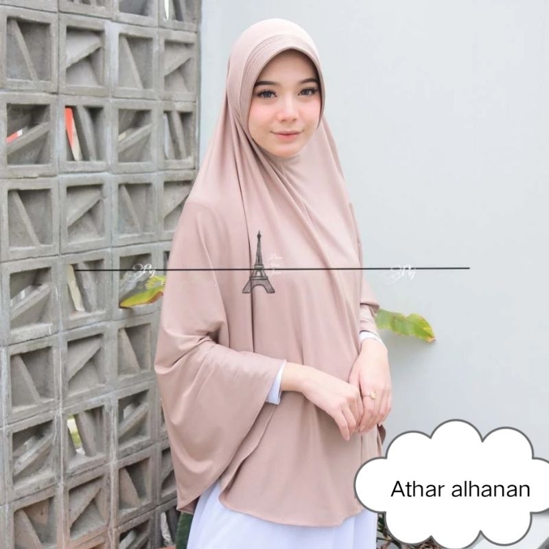 Hijab Khimar bergo hamidah jumbo XL spandek Jersey / jilbab bergo simple pad XL spandek Jersey / ker