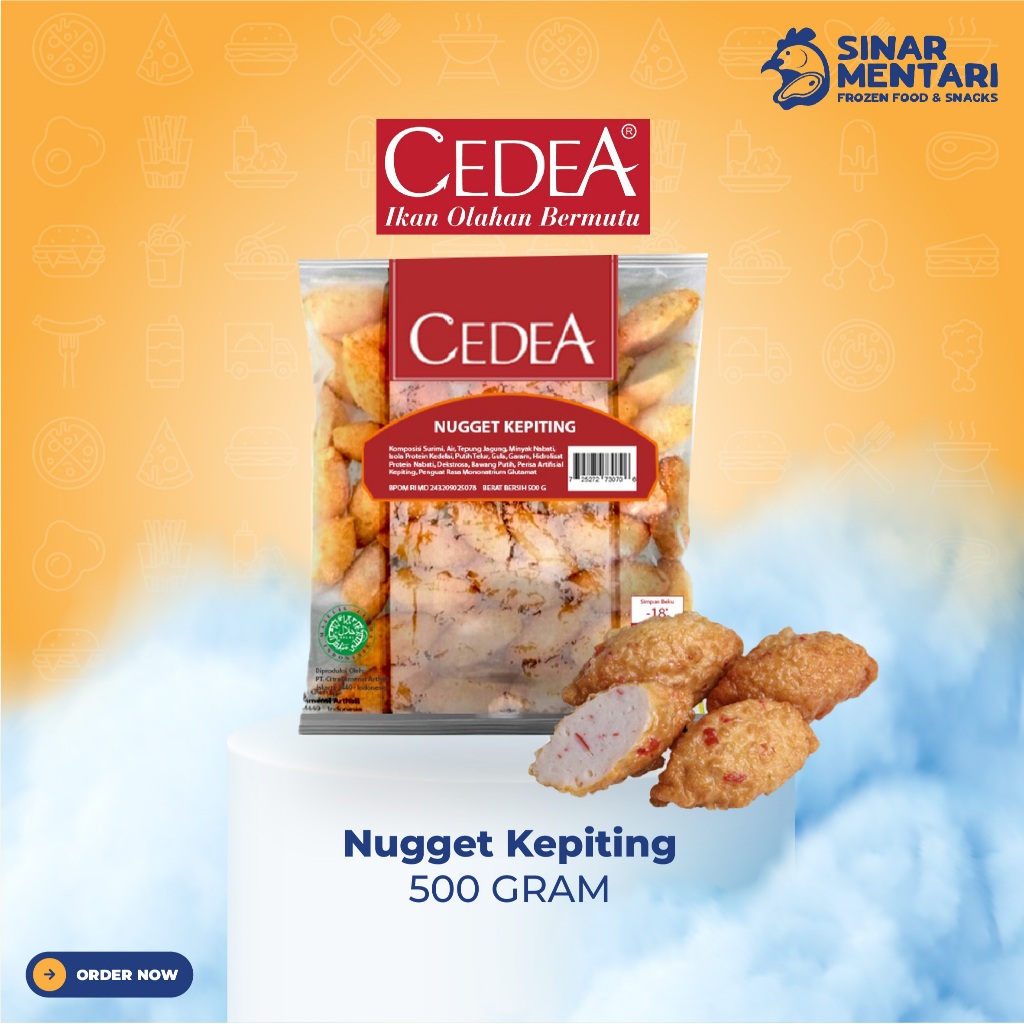 

CEDEA Naget Nugget Kepiting / crab flavoured nugget 500 gram