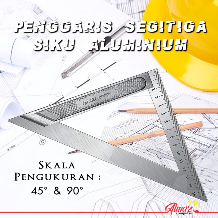 

Penggaris Segitiga Siku Aluminium Stainless Triangle Ruler MULTIFUNGSI