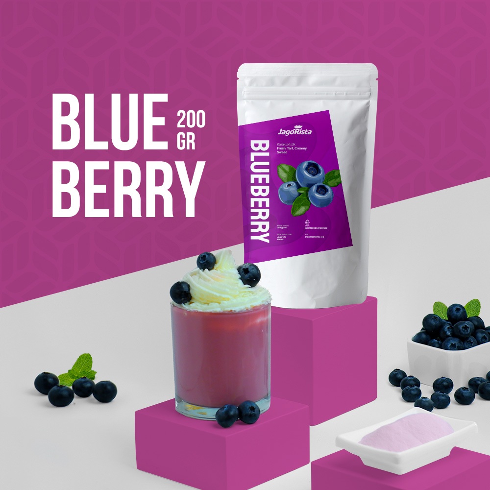 

Jagorista Bubuk Minuman Blueberry 200 gr Kualitas Premium