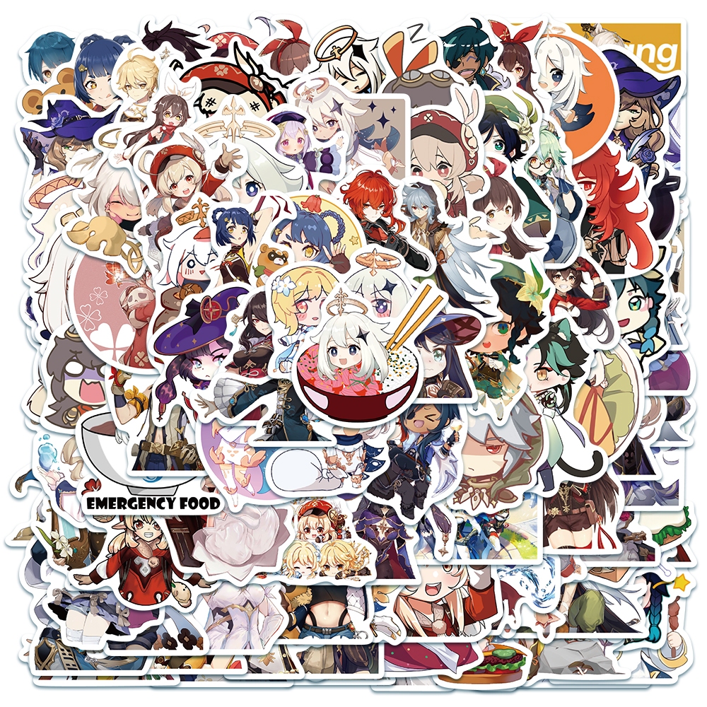 

Hot permainan kartun Stiker Dampak Genshin lucu Anti Air Stikers Berperekat Waterproof sticker decal buat Motor Helm Buku Journal Koper Casing HP Laptop Botol Minum