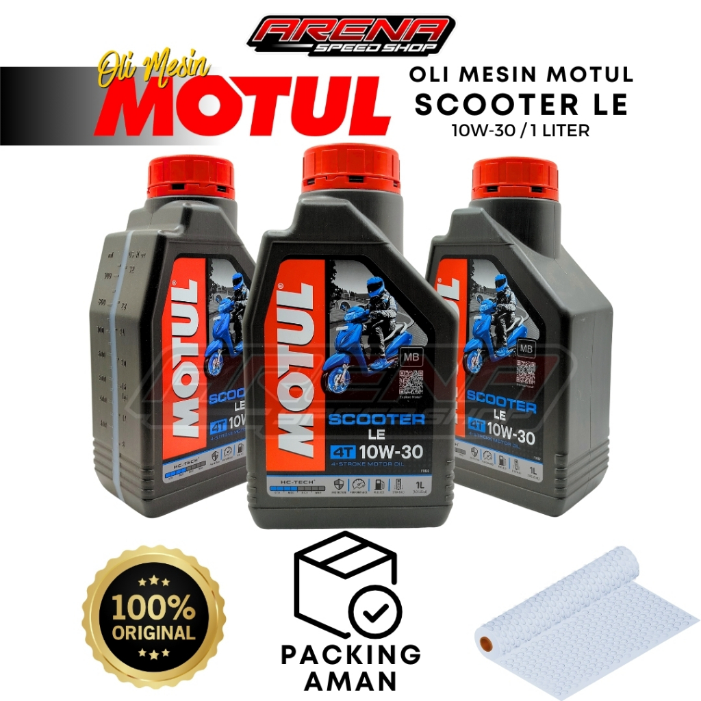 MOTUL Scooter LE 10W-30 1L - Oli Mesin Matic Vario ADV PCX 125 150 160 10W 30 1 Liter original