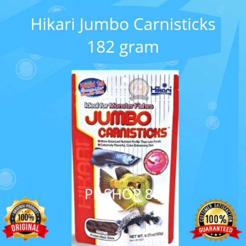 Hikari Jumbo Carnisticks 182 gram pelet ikan hias predator