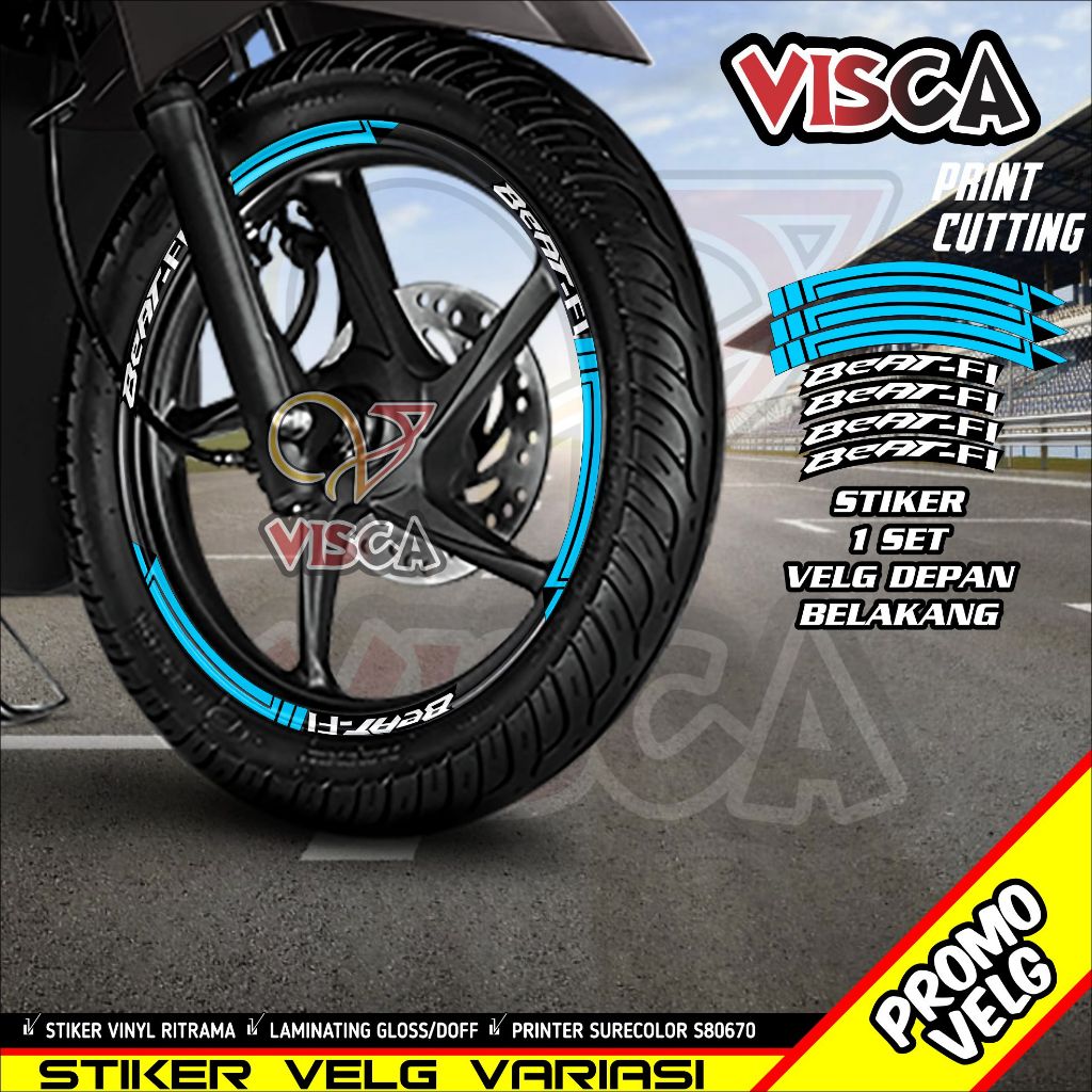 Stiker Velg List Velg Motor Stiker Velg Beat FI Motif E