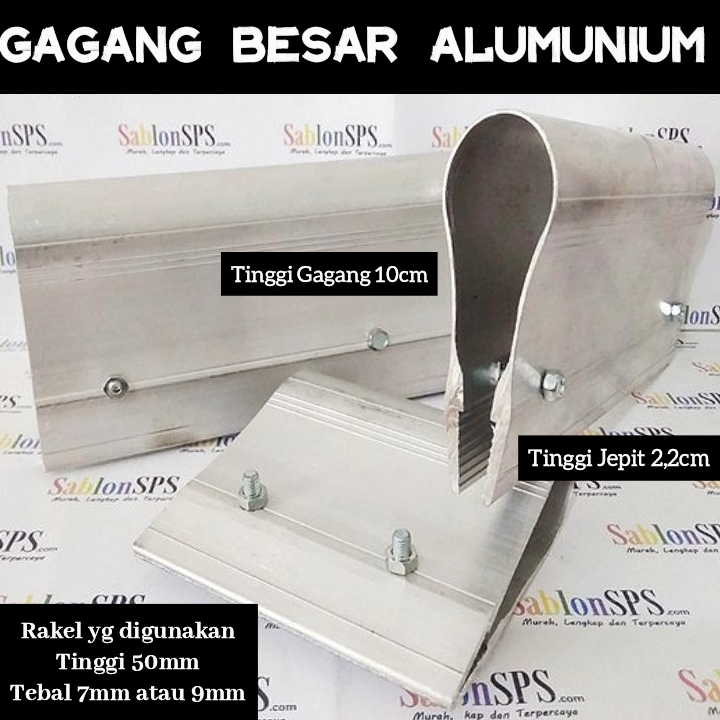 GAGANG RAKEL BESAR ALUMUNIUM SABLON 20CM BAUT LUAR