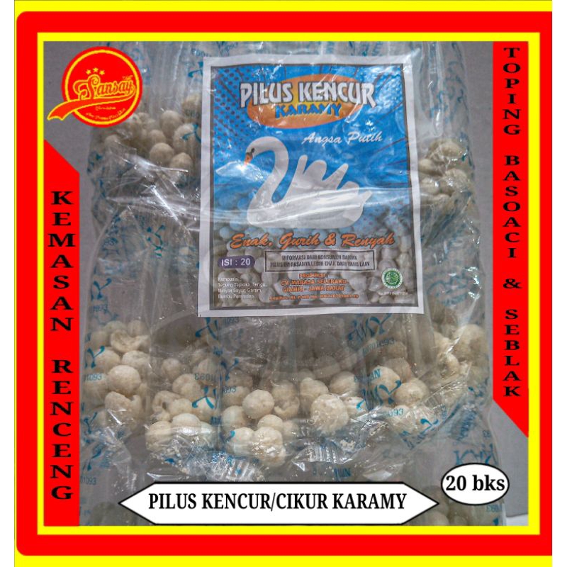 

Pilus karamy renceng isi 20bks toping baso aci dan seblak