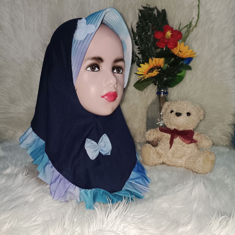 Hijab Anak Kecil/Jilbab anak balita/kerudung Instan anak/jilbab karakter anak/jilbab instan anak/aqi