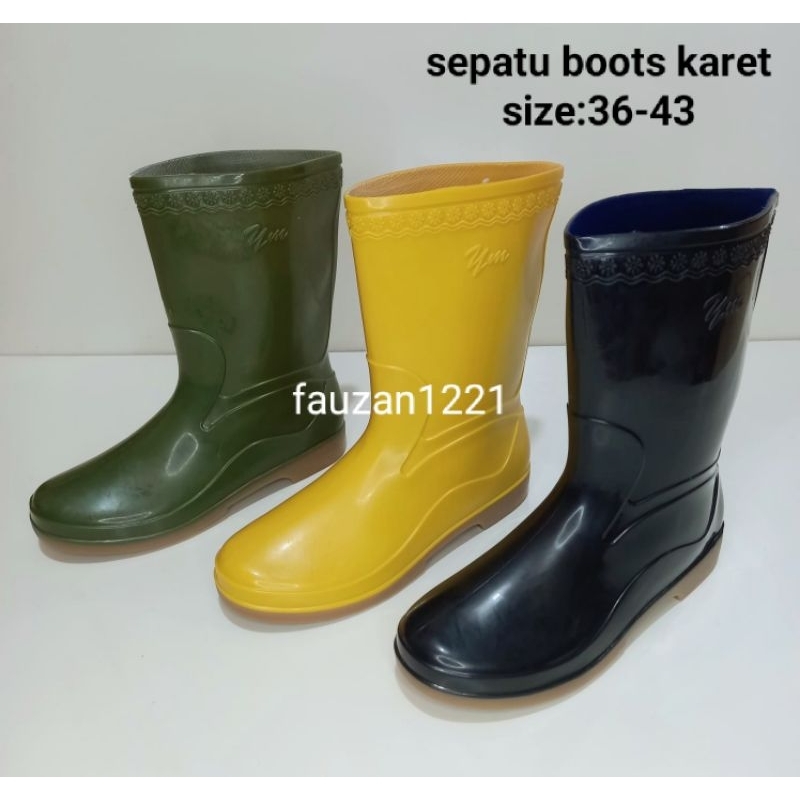 Sepatu Boots Karet Pendek Yumeida YM-2