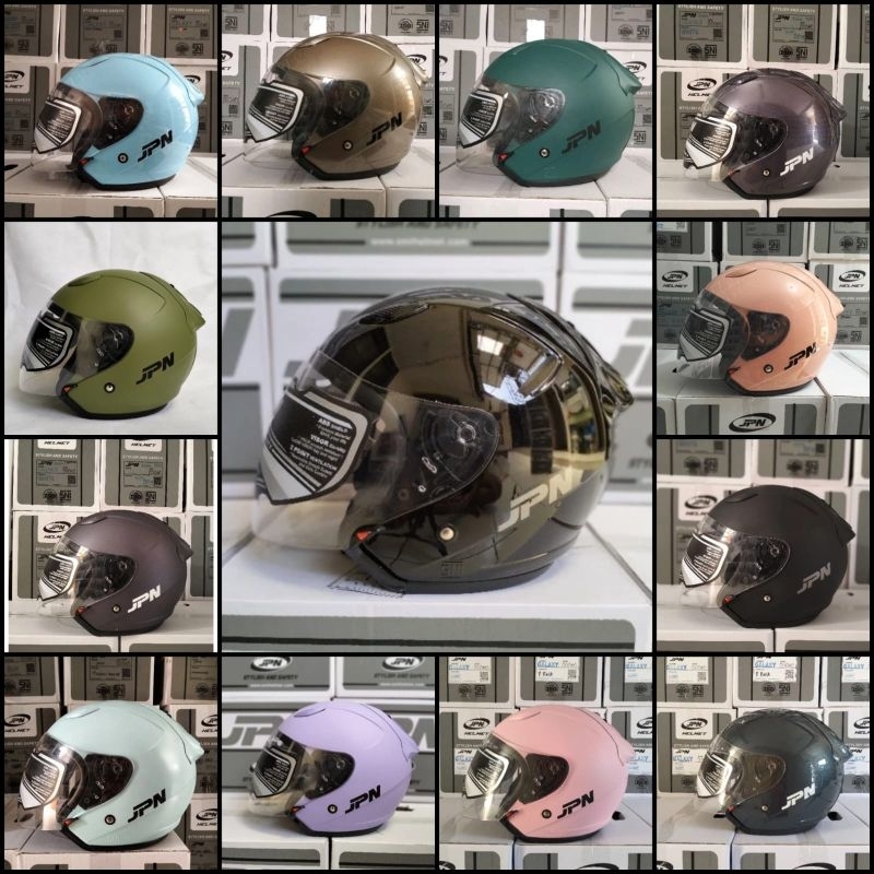 HELM JPN GALAXY SINGLE VISOR HALF FACE