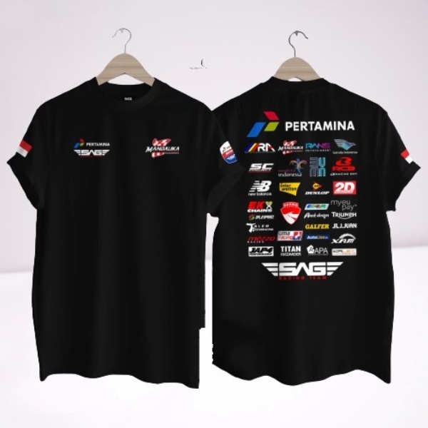 Kaos Baju Distro Pertamina Mandalika Premium Sponsor Pada Motor SAG Racing Team Original circuit ori
