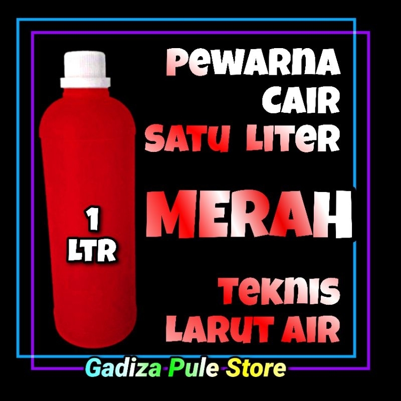 

Pewarna MERAH 1 Liter Konsentrat Liquid Larut Air