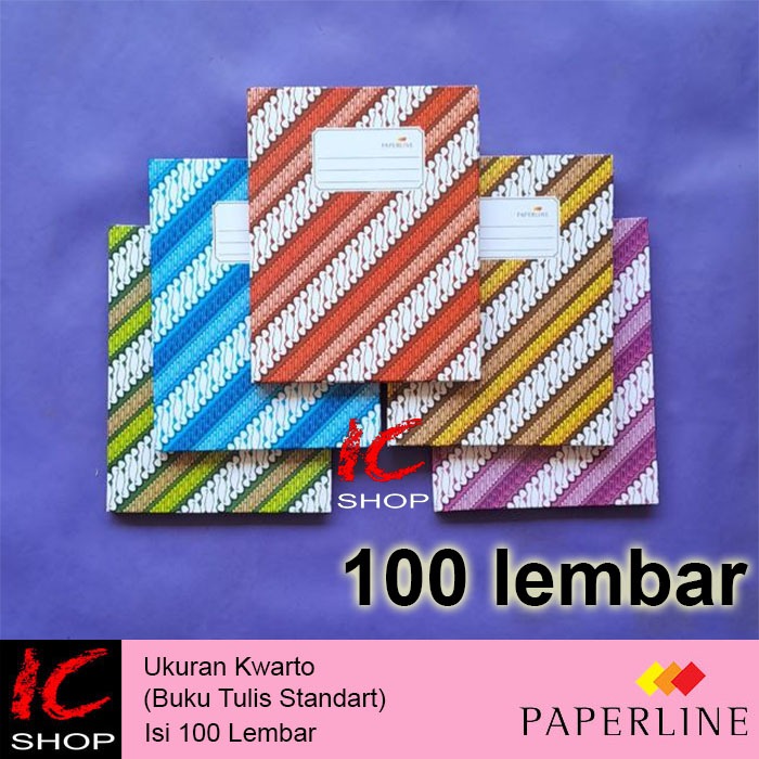 

Buku Tulis Kwarto 100 Lembar / A5 Hard Cover Batik PAPERLINE