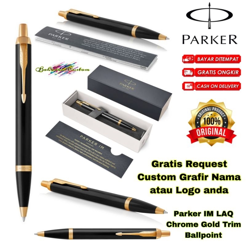 

PULPEN PARKER ORIGINAL IM LACQUER CHROME TRIM GOLD BALLPOINT GRATIS REQUEST CUSTOM GRAFIR NAMA ANDA ATAU LOGO ANDA COCOK UNTUK PEMAKAIAN PRIBADI ATAU UNTUK HADIAH SPESIAL MERCHANDISE PROMOSI ANDA