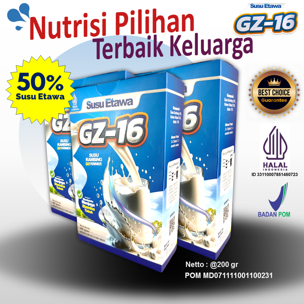 

Susu Kambing Etawa Asli Grade A GZ-16 50% Susu Kambing Etawa yang Tidak Prengus Penambah Nafsu Makan