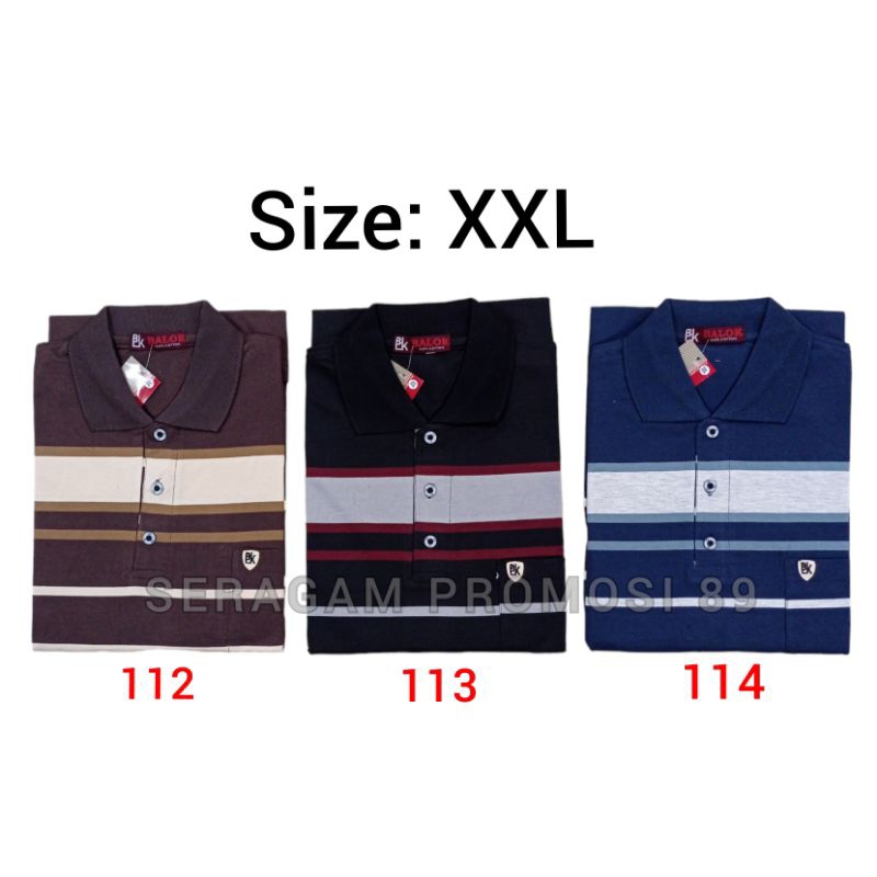 TERBARU Kaos kerah pria motif salur XXL BIGSIZE - Kaos Kerah Katun Salur pria - kaos kerah wangky