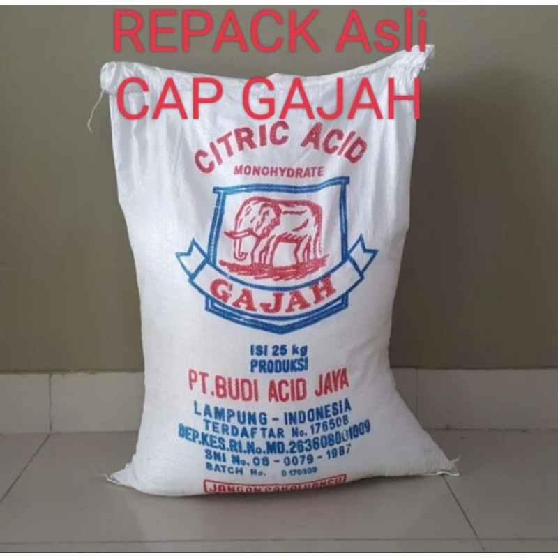 

Asam Sitrun Cap Gajah Original Food Grade 500 Gram Kemasan Ecer REPACK