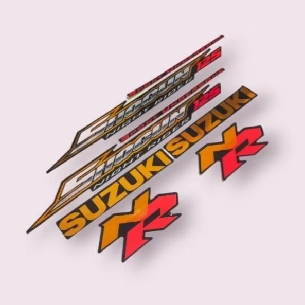 Striping Sticker Stiker Polet Lis Body Shogun125 NR 2008 Suzuki Shogun 125 NR 2008 Hitam Asli Origin