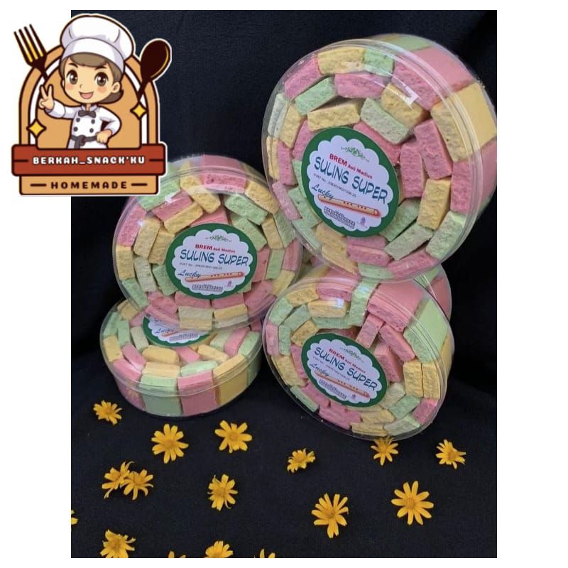 

Brem Suling Super Lucky Aneka Rasa Kemasan toples 250g/500g