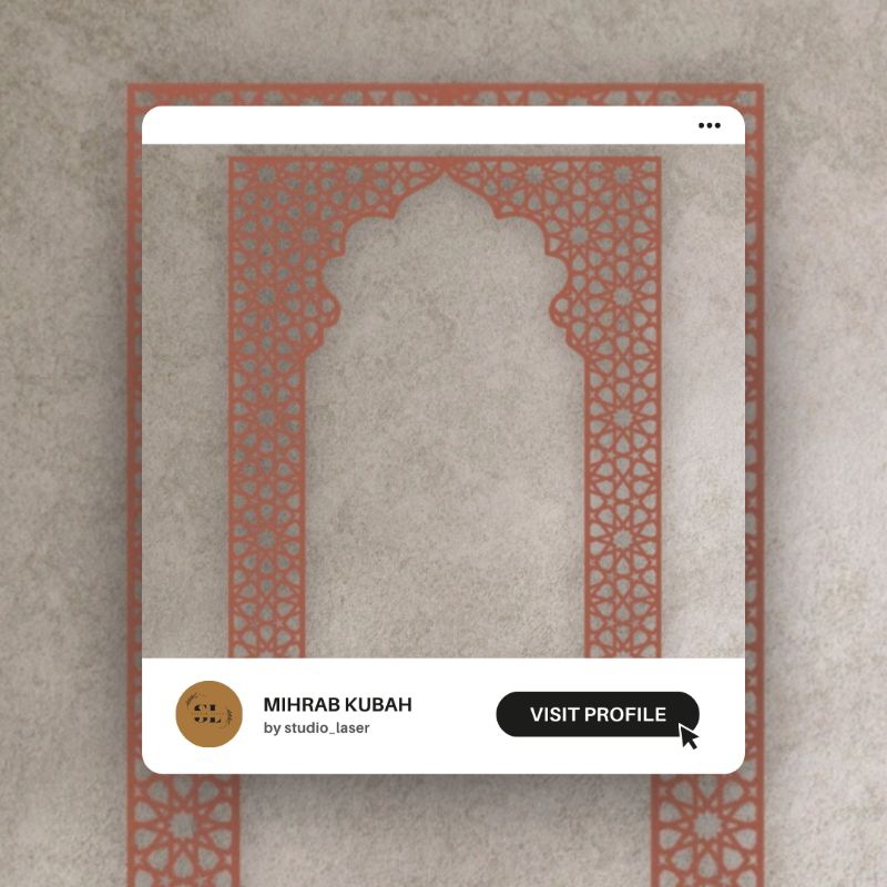 Mihrab Mushola Custom Lafadz Allah Toko Nonana